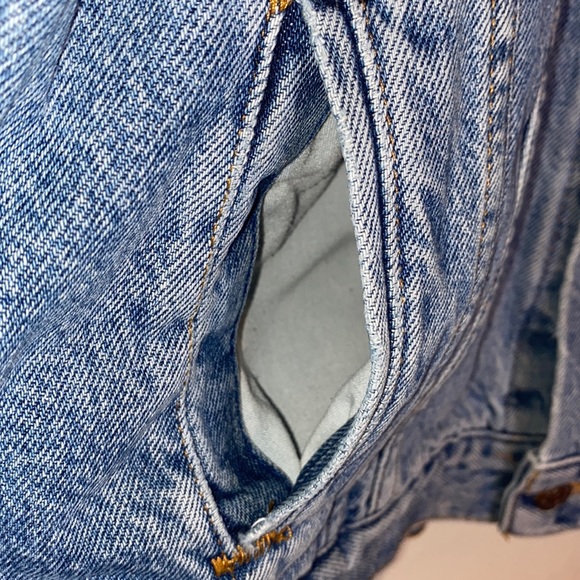Vintage Levi's Trucker Flannel Lined Denim Blue Jean Jacket-100% Cotton USA Sz L - Picture 6 of 16